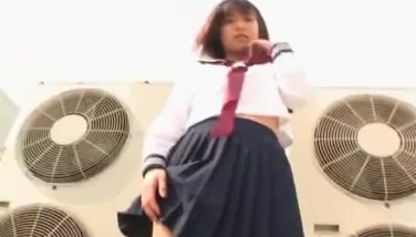 Japanese schoolgirl sucks cock Uncensored